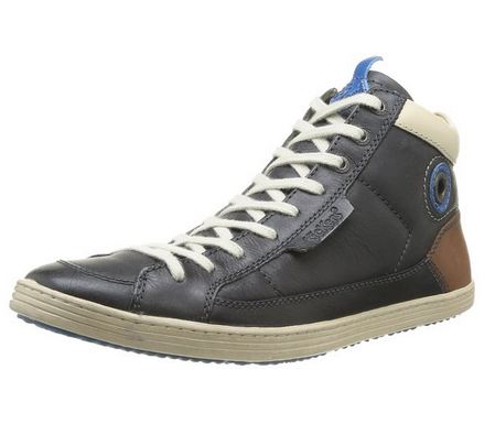 Baskets montantes Kickers cuir pas cheres : 34,50 euros au lieu de 115 (du 40 au 45)