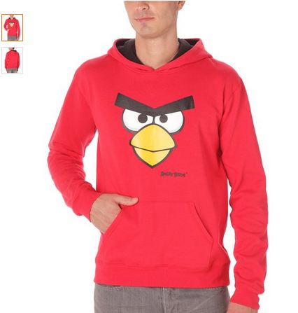 7,50 euros le sweat à capuche Angry Birds adulte (du S au XXL) / autres modeles dispos..