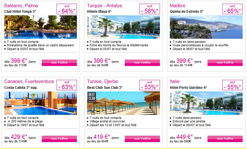 vente flash séjour en été par Last Minute 