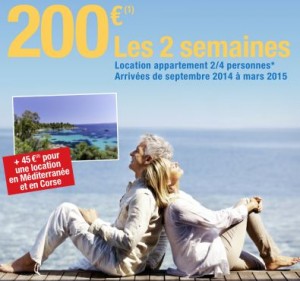 2 semaines en France pour 200 euros chez Carrefour Voyages