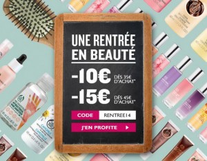 Body Shop 10 euros offerts pour 35 euros