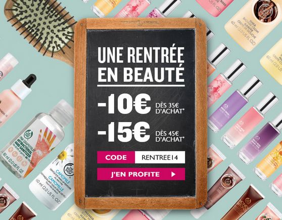 Body Shop 10 euros offerts pour 35 euros