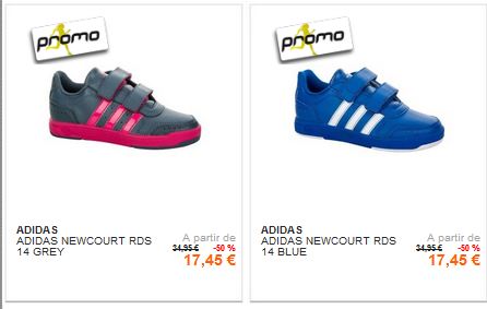 Chaussures Adidas enfant à moins de 18 euros au lieu du double