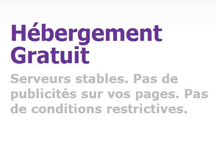 Hebergement site internet gratuit a vie