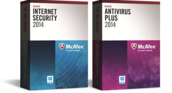 14,99 euros McAfee Antivirus Plus 2014 ou 19,99 euros McAfee Internet Security 2014