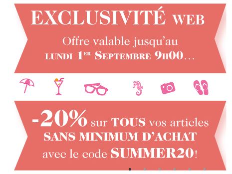 Remise immédiate de 20% sur tout Beauty Success jusqu’à demain matin