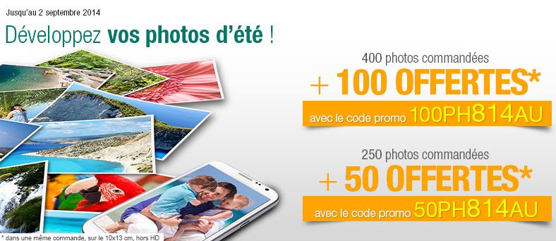 Tirage photos Auchan 250 photos  50 offertes 