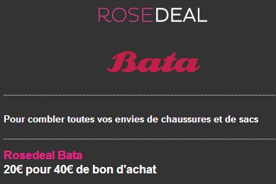 bon d’achat Bata sur Vente Privée