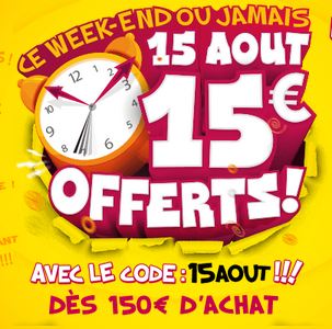 code promo Cdiscount 15 euros pour 150 euros