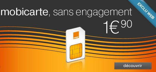 moins de 2 euros (port inclus) de téléphoner et envoyer des SMS en illimite le soir, avoir accès au point Wi-Fi d’Orange gratuit et même 5 euros de crédit de communication 