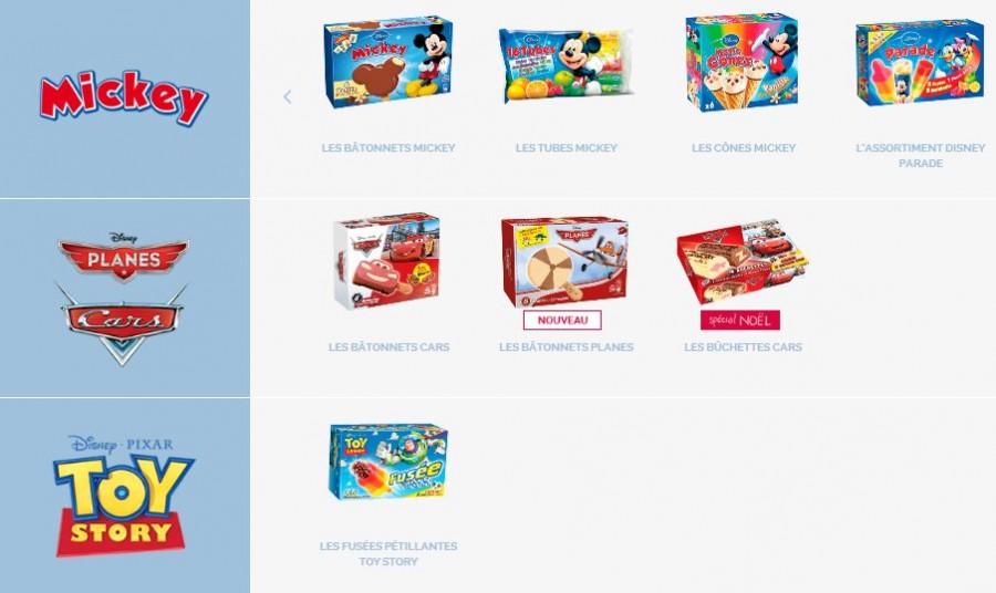 réduction à valoir sur toutes les glaces Disney