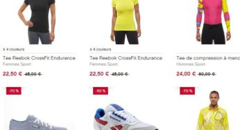 Super bon plan : 20% supplémentaire sur l’Outlet Reebok