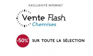 Plus de 300 chemises à moitié prix en vente flash Galeries Lafayette jusqu’à minuit.