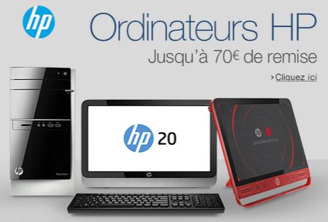 70 euros offerts sur l’achat d’un PC Portables HP / PC de bureau HP