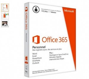 Abonnement 1 an Office 365 Personnel (1 PC Mac 1 tabletteIpad) à moins de 35 euros