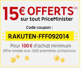 Priceminister: 15 euros offerts pour 100 euros