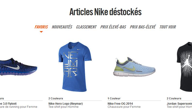 Soldes flottants Nike 