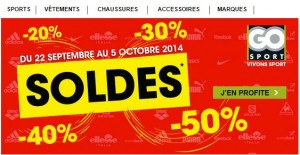 Soldes flottants chez Go Sport