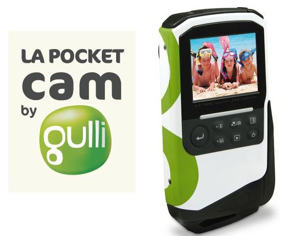 Moins de 30 euros le caméscope Pocket Cam Gulli (Etanche / 4 Mpxls / Vidéo HD)