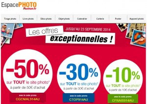 codes promo Espace photo Auchan