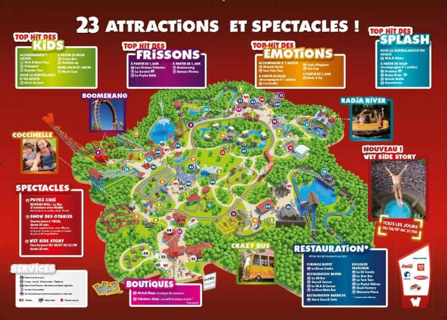 Plan Parc Walibi Sud Ouest