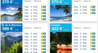 370 euros le vol A/R Paris-Guadeloupe ou Paris-Martinique