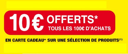 10€ OFFERTS EN CARTE CADEAU