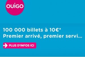 10 euros le billet TGV OUIGO