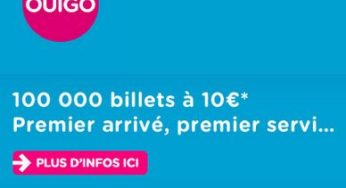 10 euros le billet TGV OUIGO cet hiver (ouverture des ventes)