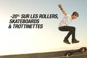 Code promo Skateboard rollers et trottinette