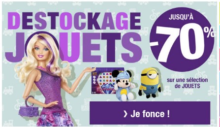 Déstockage jouets Auchan : jusqu’à moins 70% / dans la limite des stocks