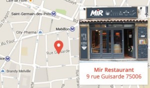 Réservez votre table au Mir Restaurant