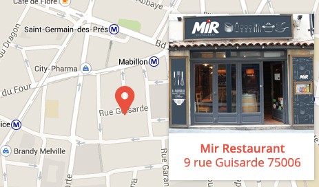 Réservez votre table au Mir Restaurant 