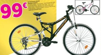 99 euros le VTT 26 pouces homme ou femme Bikesport Aventure (Géant Casino)