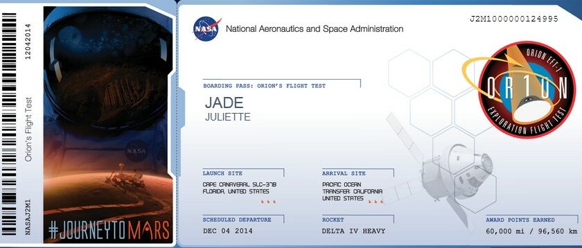 billet pour Mars