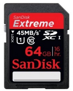 carte SDHC 64Go Extreme de SanDisk