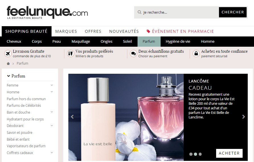 Bon plan parfum : 15% sur tout FeelUnique (aujourd’hui seulement)