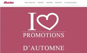 promotions d’Automne Bata