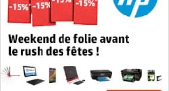 15% de remise sur toute la boutique HP