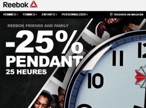 remise sur tout le site Reebok