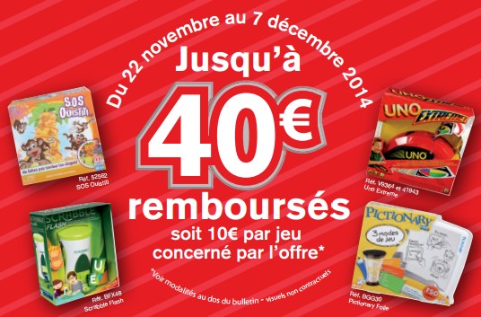 1 jeu Mattel achete  10 euros rembourses