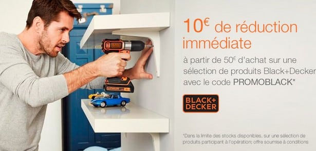 10 euros de remise Black et Decker 