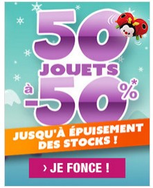 50 jouets à moitié prix