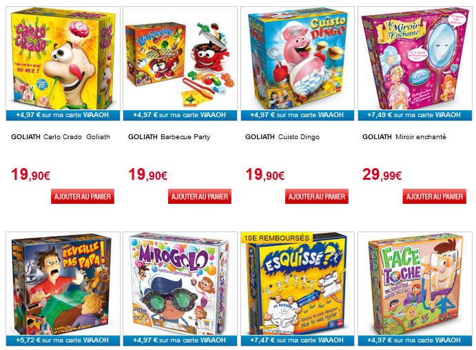 Bon plan jeux Goliath Auchan et 10 euros remboursés