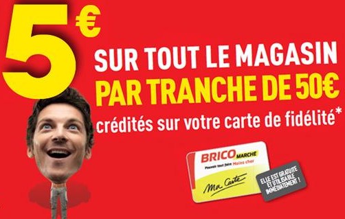 Bricomarche 5 euros offerts tous les 50 euros