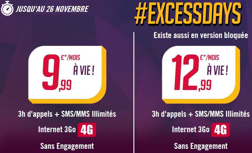 ExcessDays  chez Virgin Mobile 