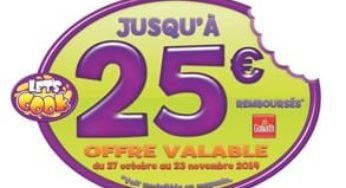 1 jeu Let’s cook Goliath acheté = 10 euros remboursés / 2 jeux = 25 euros