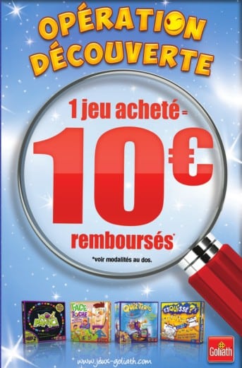 Offre remboursement 10 euros Goliath 2014 