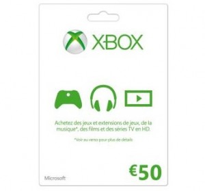 Soldes carte cadeau Xbox