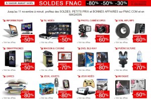 Soldes flottants FNAC novembre 2014